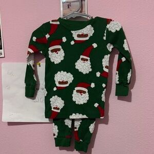 Carter's Green Santa Pajama Set